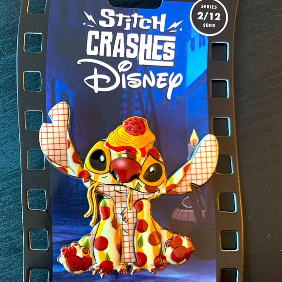 Stitch Crashes Disney Lady and the Tramp Pin LE